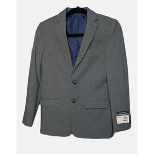 Nautica Boy's Gray Two Button Stretch Blazer Only Sport Jacket Size 14 Nwt